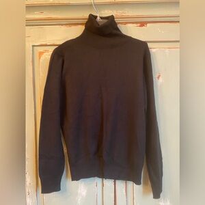 Like New Sue Han Black Part Wool Turtleneck Size Small